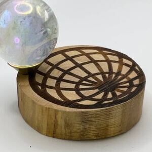 Wood sphere stand/holder - 1